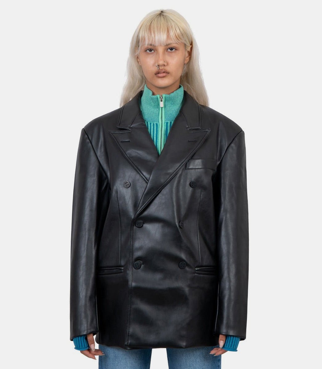 Veste de blazer à double boutonnage 80sVOL2212 - BLACK - FW23 - XSHouse of sunny
