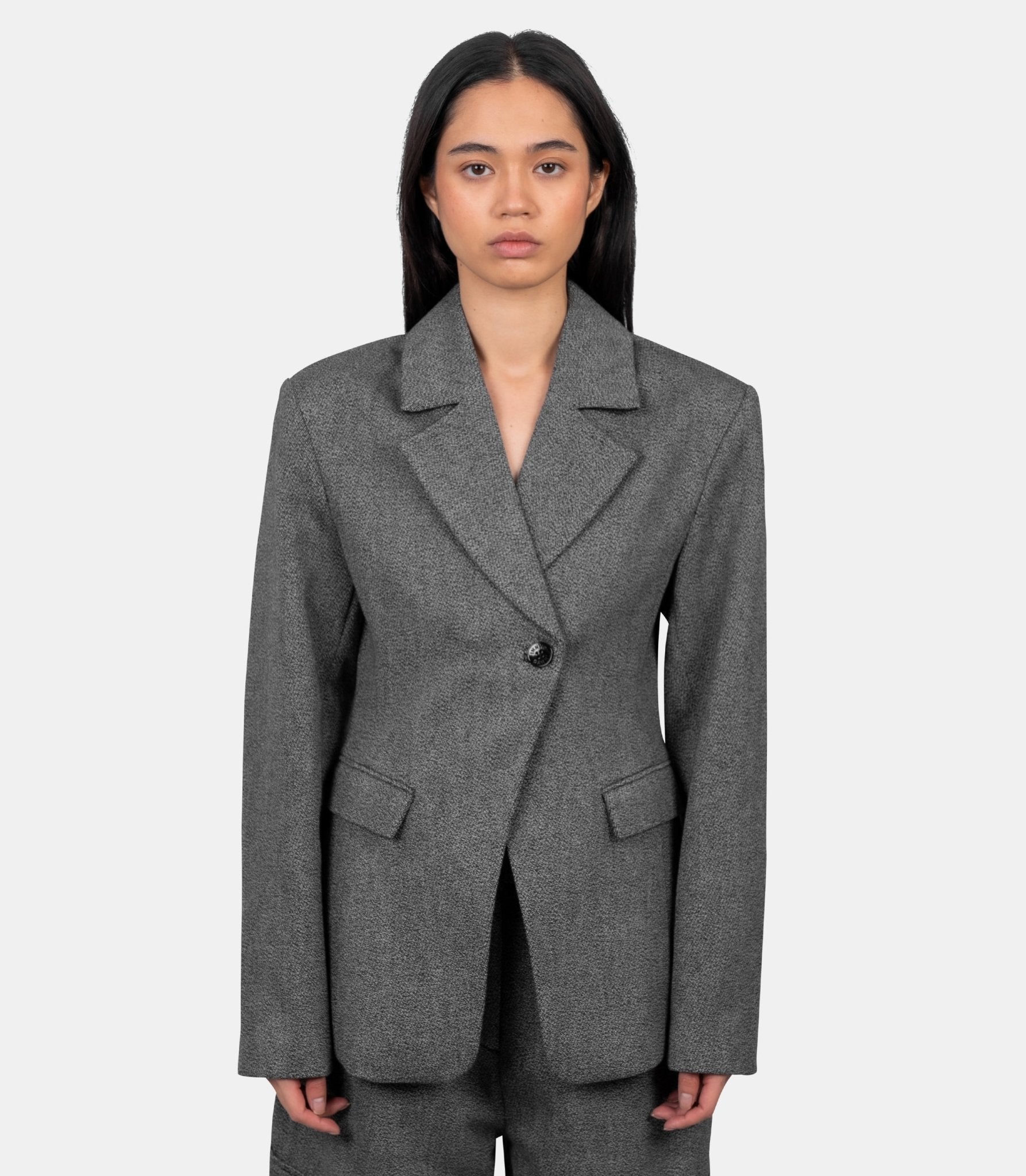 Veste de blazer en laine - A1020026-099-34 - Ganni