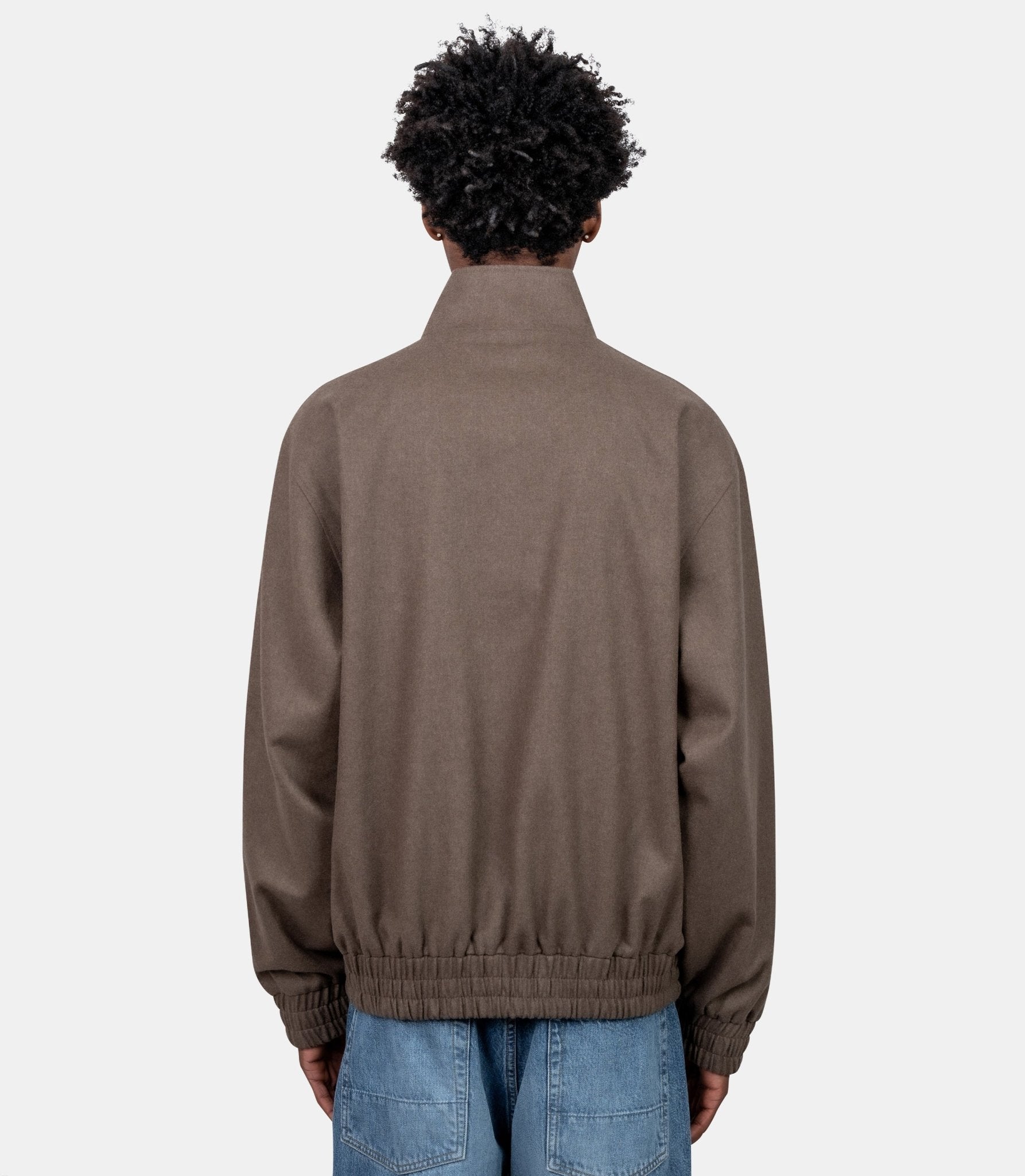 Veste de sport en flanelle brodée-L-JT234-WV016-LBR-S-Drôle de monsieur