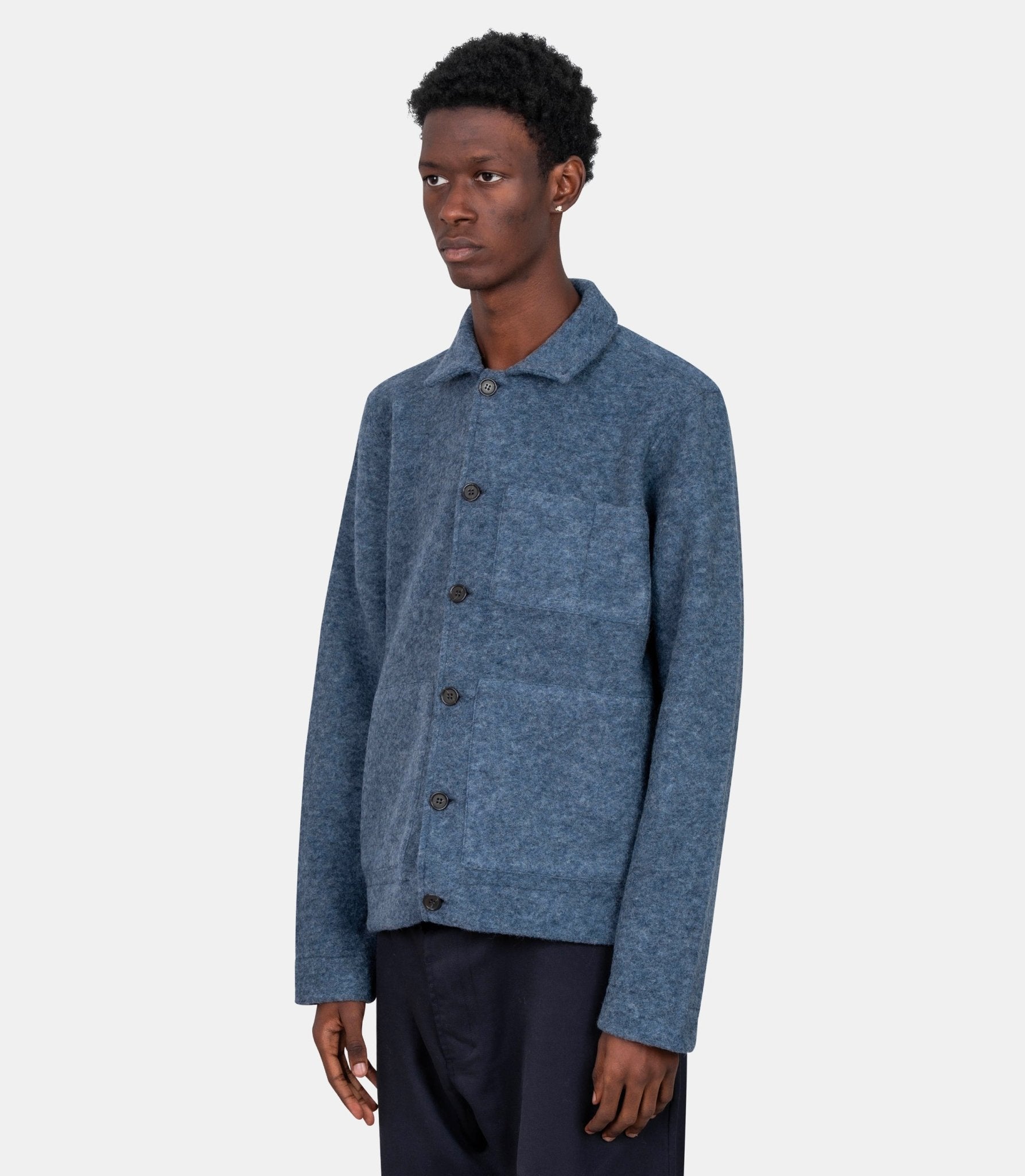 Veste d’uniforme - 00021 - slateblue - S - Universal works.