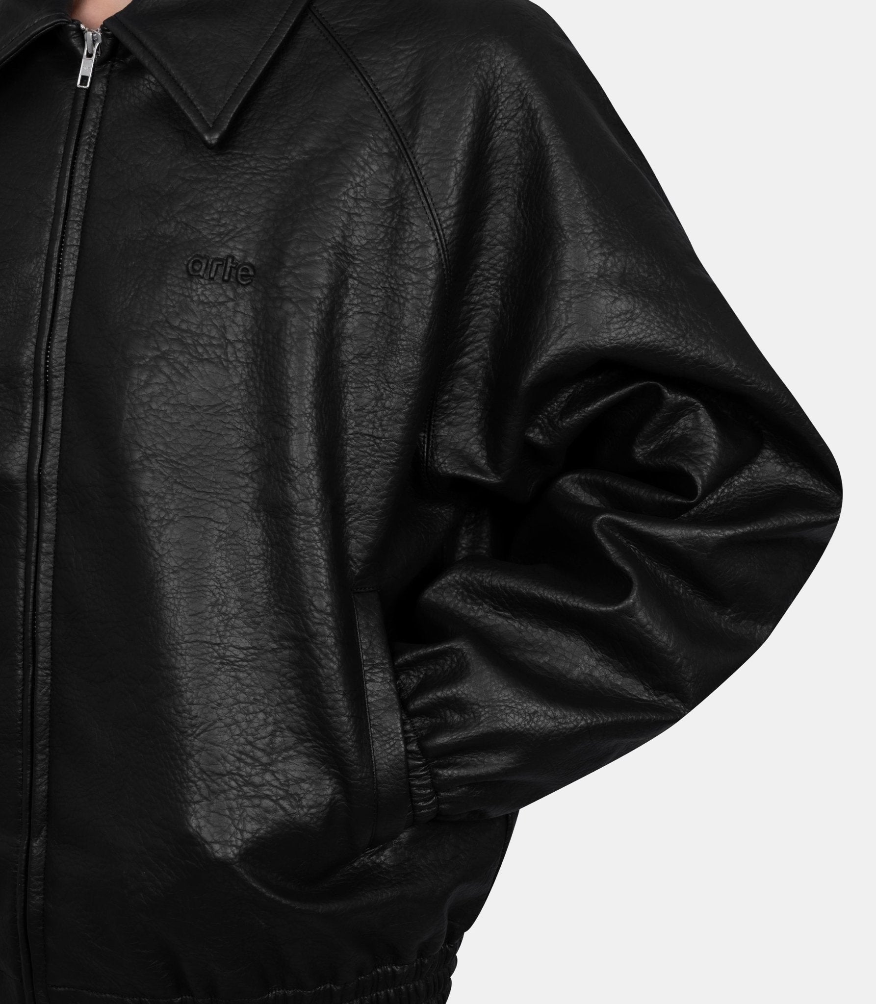 Veste en cuir basique - AW25-251J-1-S - Arte