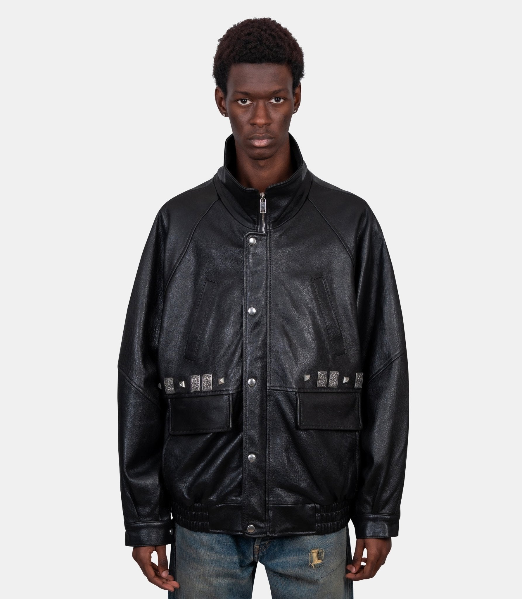 Veste en cuir studded prince phillip’s childhood - 03-0593-M - Enfants riches déprimés