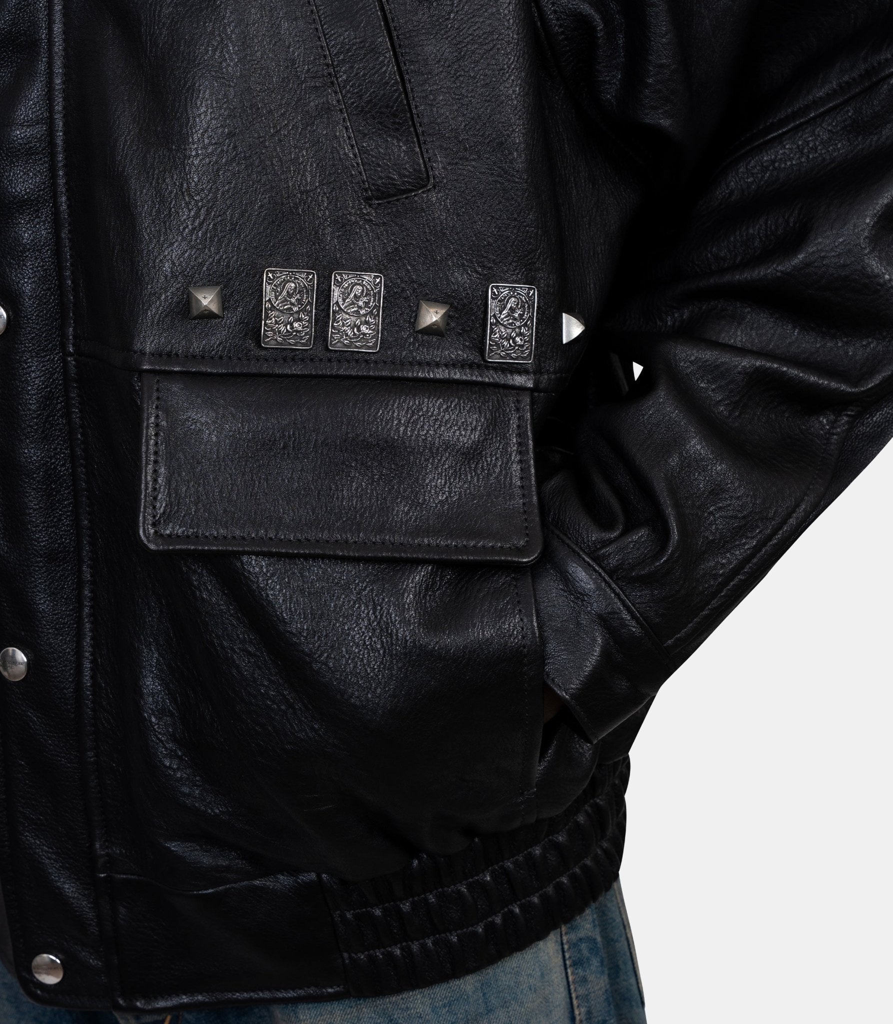 Veste en cuir studded prince phillip’s childhood - 03-0593-M - Enfants riches déprimés