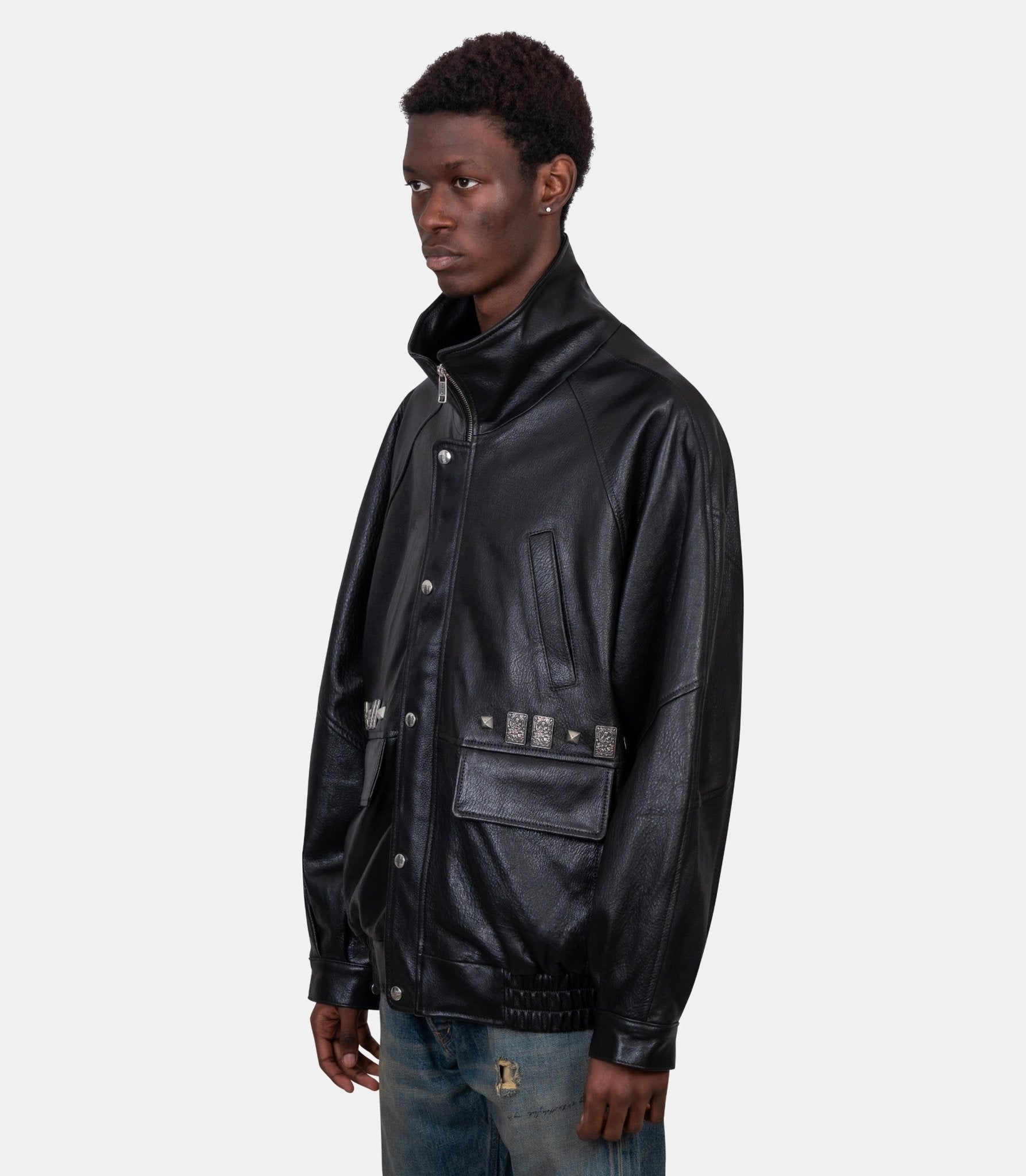 Veste en cuir studded prince phillip’s childhood - 03-0593-M - Enfants riches déprimés