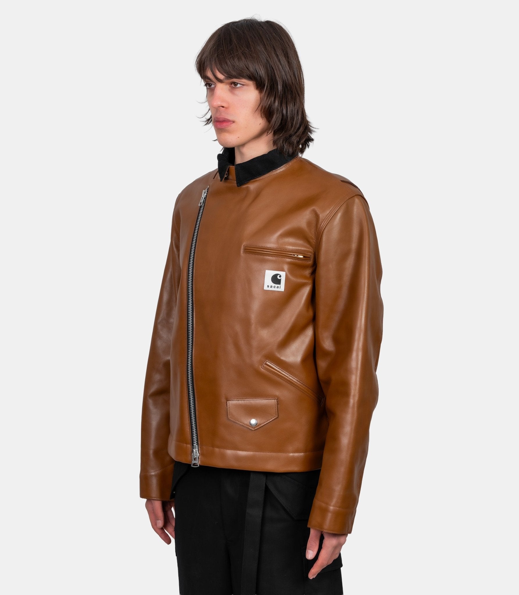 Veste en cuir x carhartt wip - 25 - 03857M - 642 - 3 - Sacai