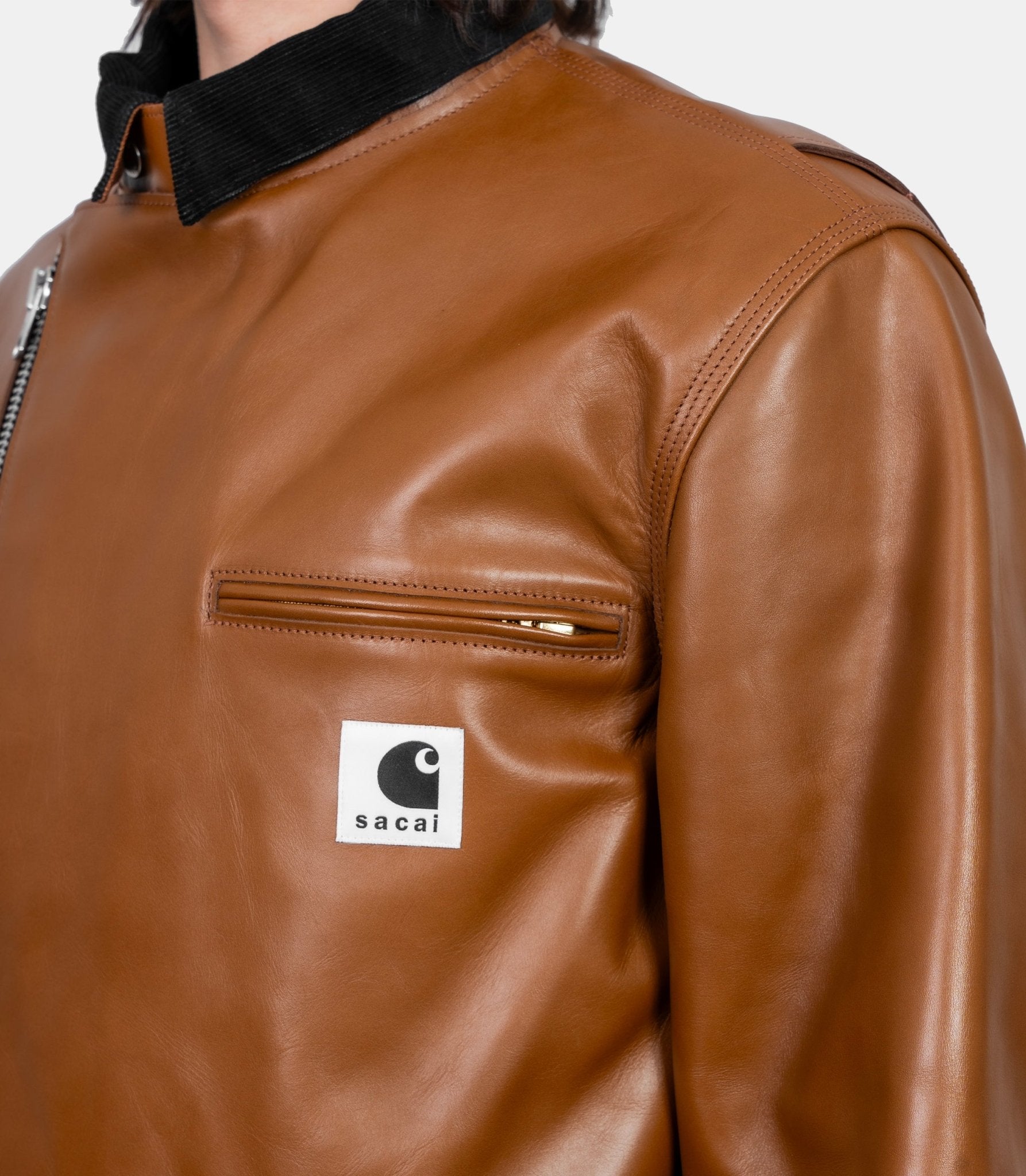 Veste en cuir x carhartt wip - 25 - 03857M - 642 - 3 - Sacai
