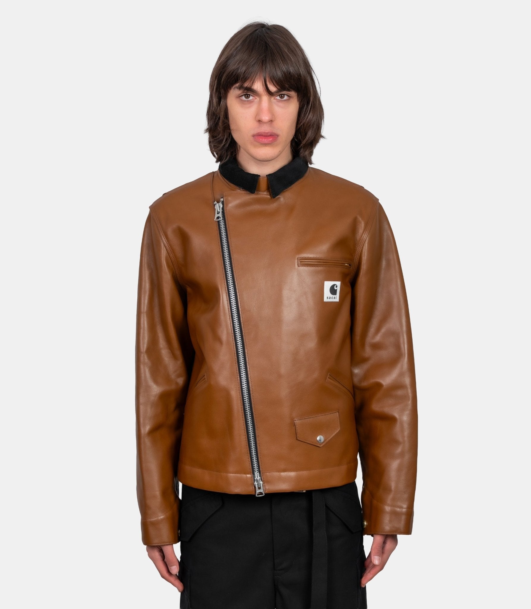 Manteau En Cuir Sacai Taille S - Couleur Camel - Parfait état - Occasion De Qualité