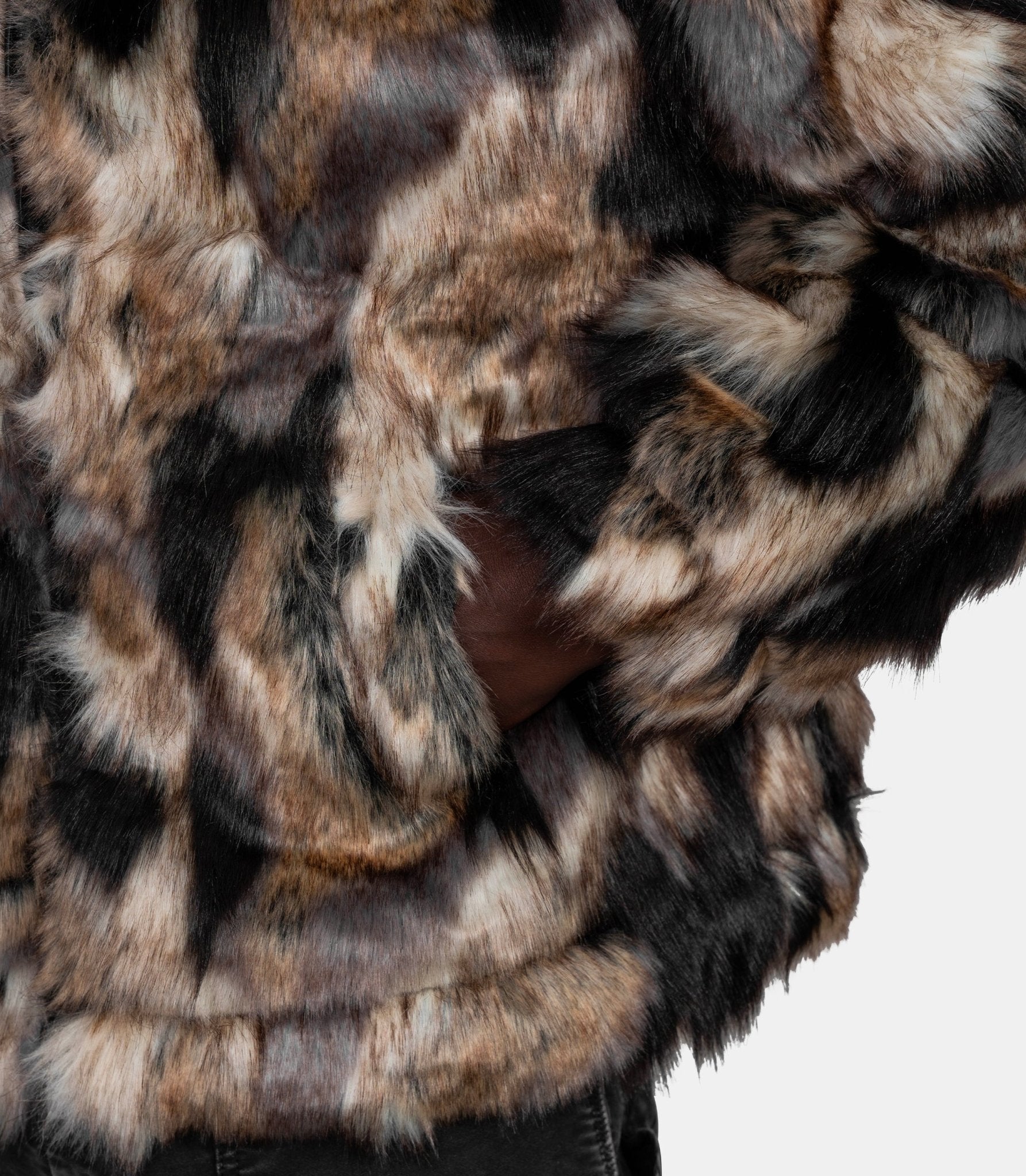 Veste faux fur patchwork - POC-AW25-2700-348-0023-084 -M - Patta