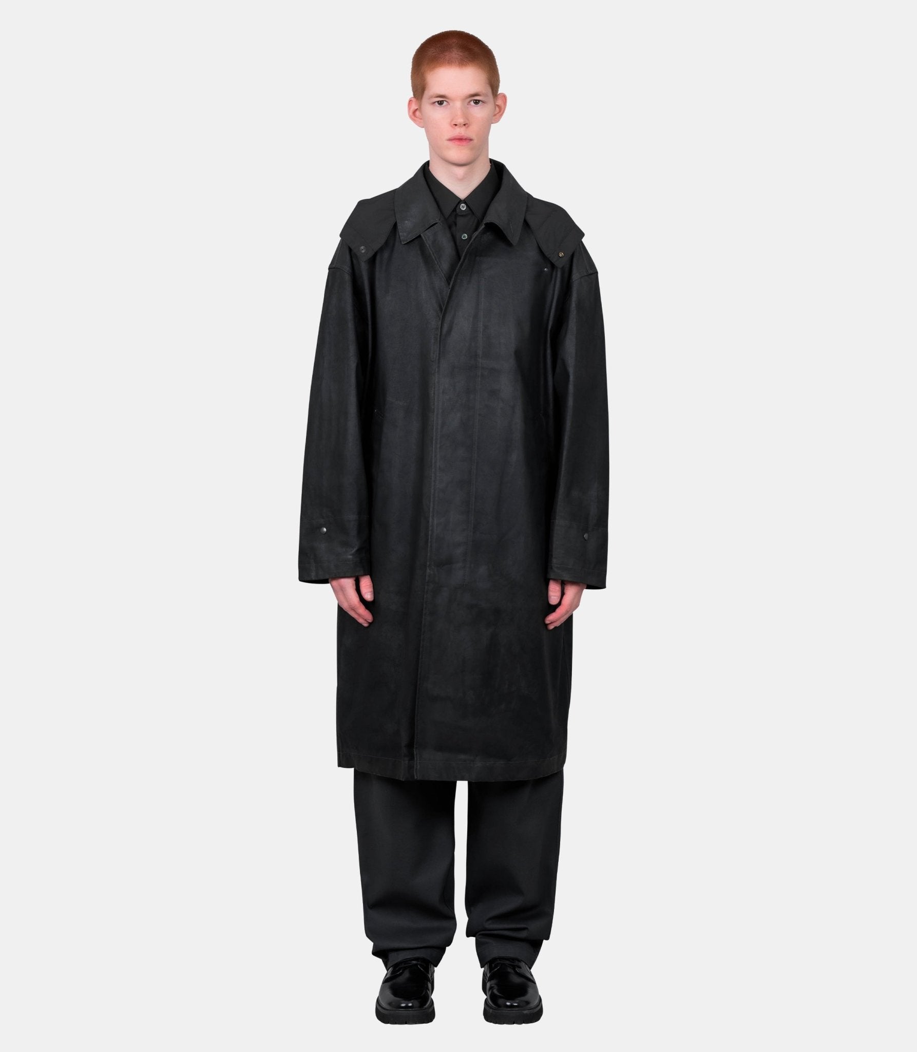 Veste imperméable à capuche - CO1132-LF1495-BK990-46 - Lemaire