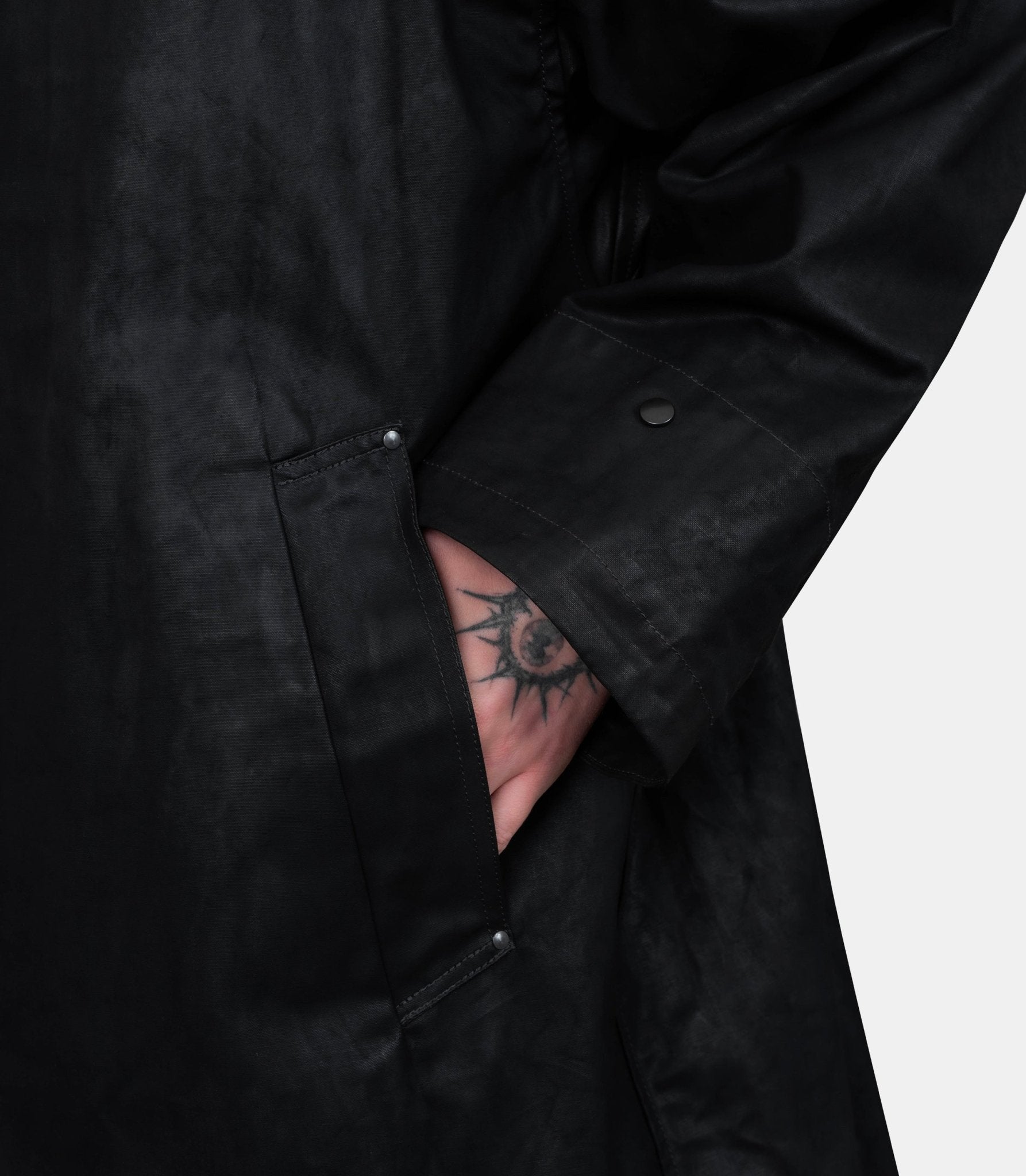 Veste imperméable à capuche - CO1132-LF1495-BK990-46 - Lemaire