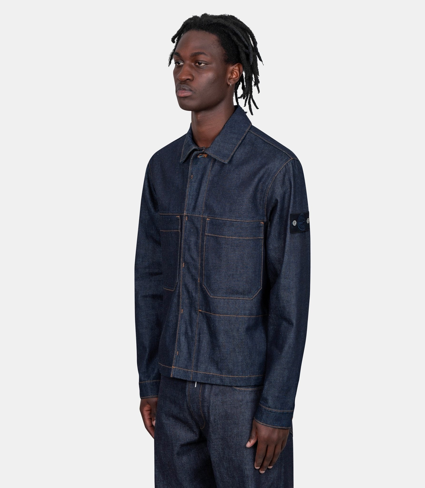 Veste indigo denim raw - K2S15Q100027S00J8 - VJ200 - S - Stone island