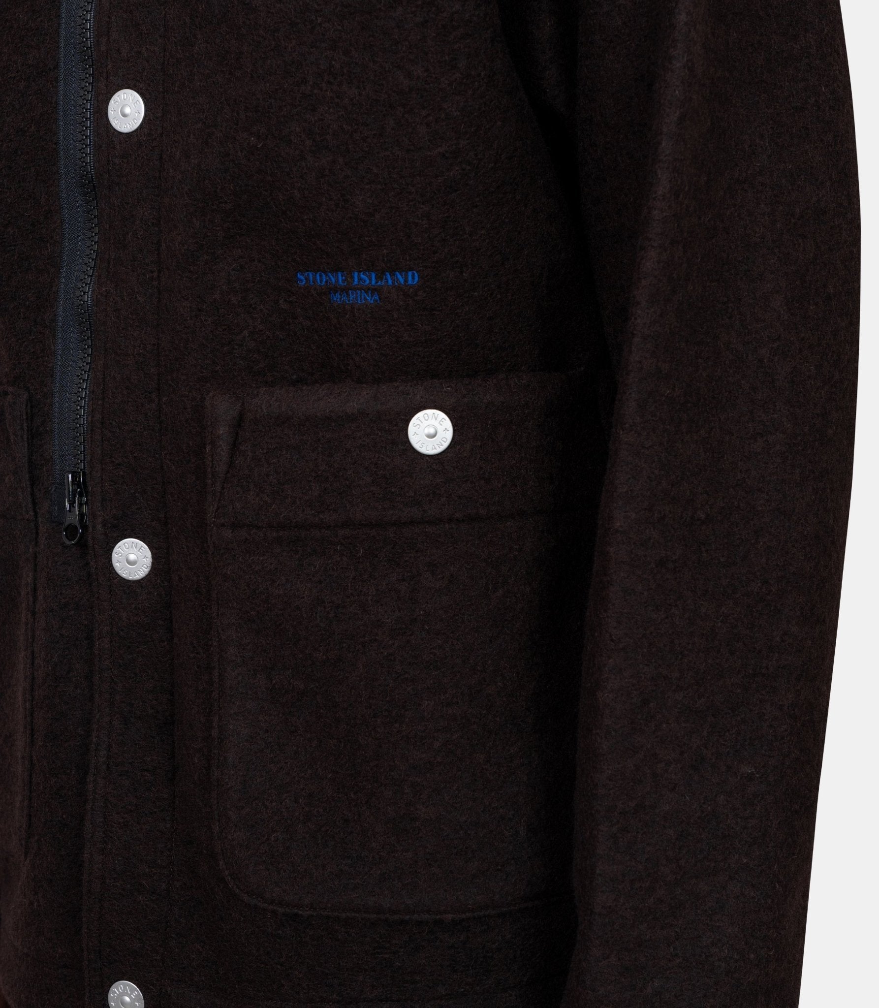 Veste marina avec col style cuba - K2S15Q100020S0X22 - V007B - M - Stone island