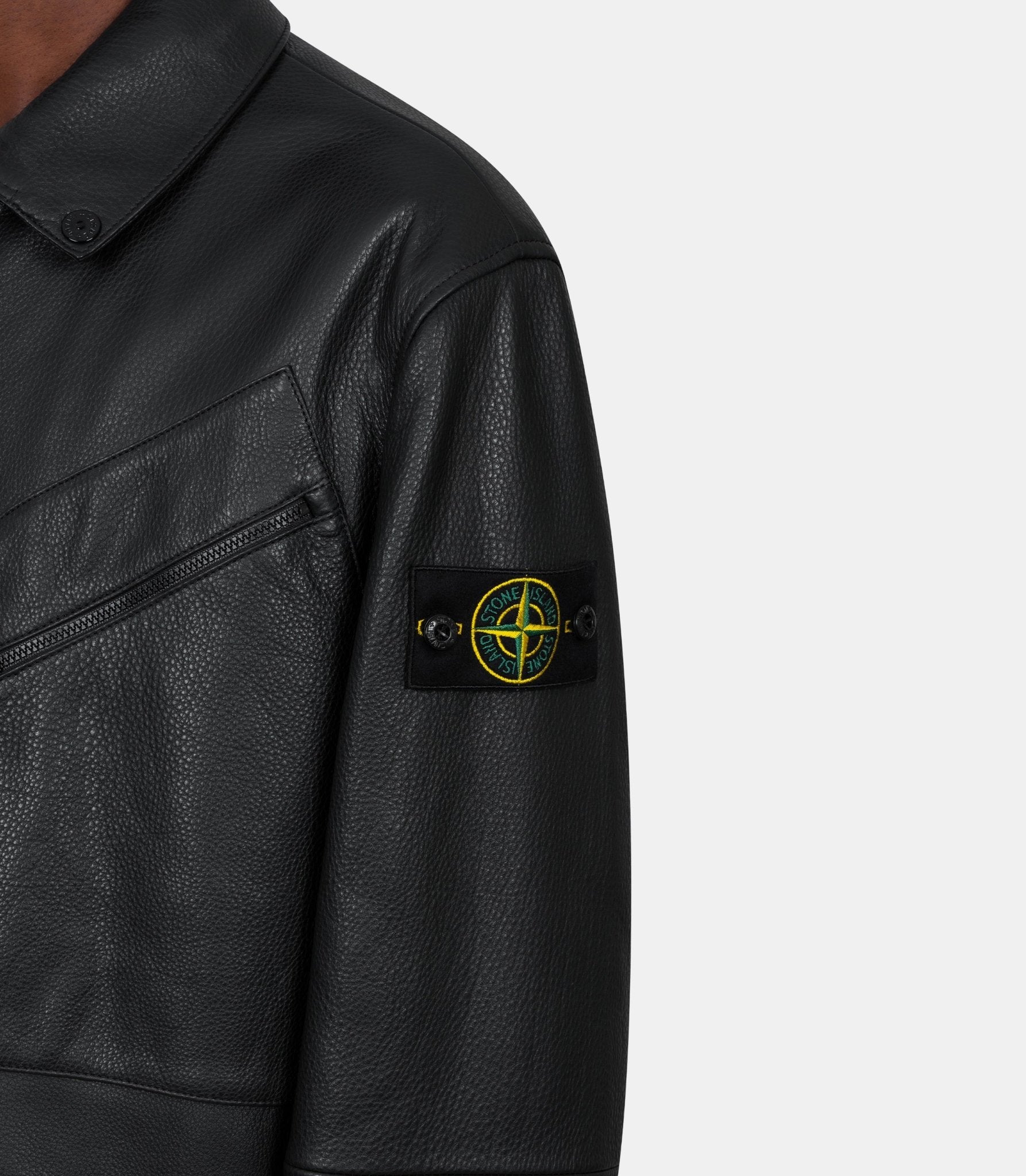 Veste matt grain leather - K2S150100002S0280 - V0029 - L - Stone island