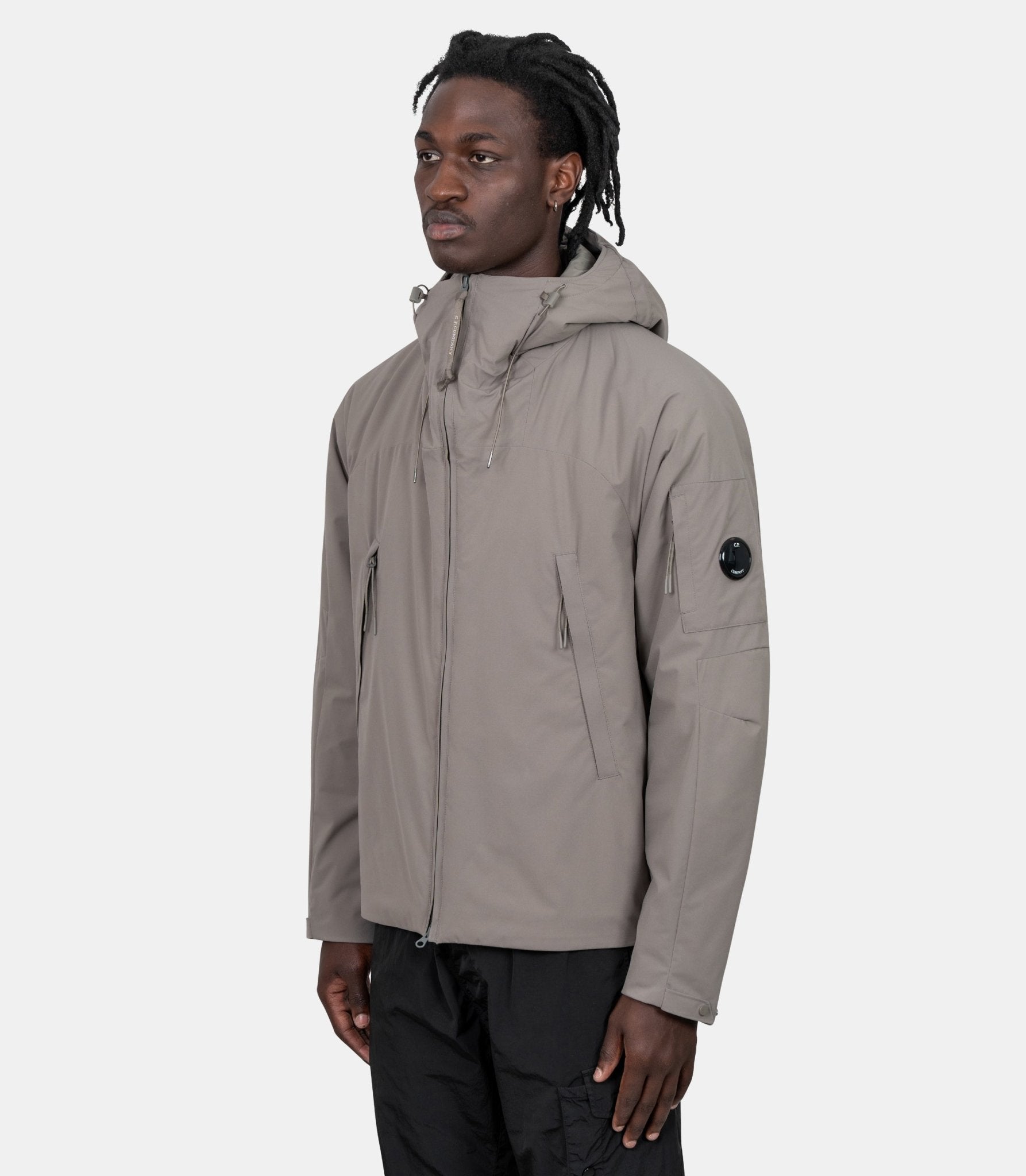 C.P. COMPANY PRO-TEK グレー 48 C.P. Company Pro-Tek Padded Lens Jacket in Fungi Grey – Label Menswear