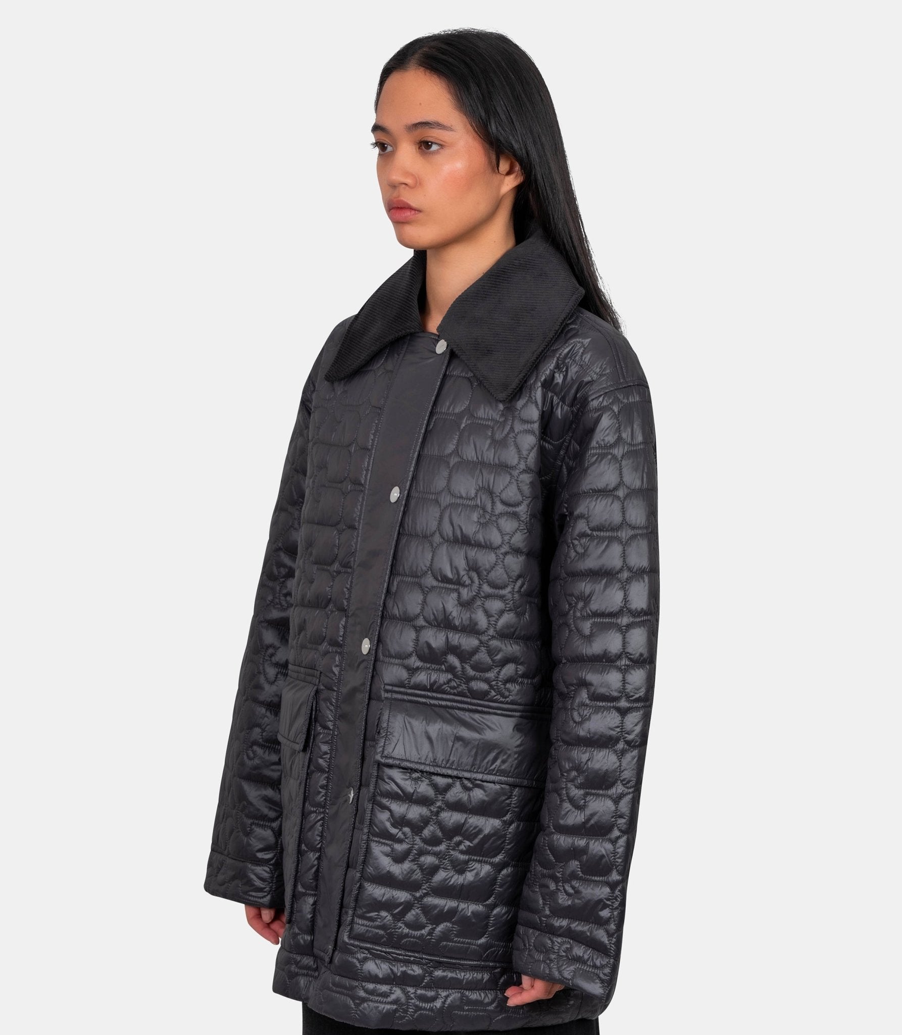 Veste shiny quilt mid - W0343-252-XXS/XS - Ganni