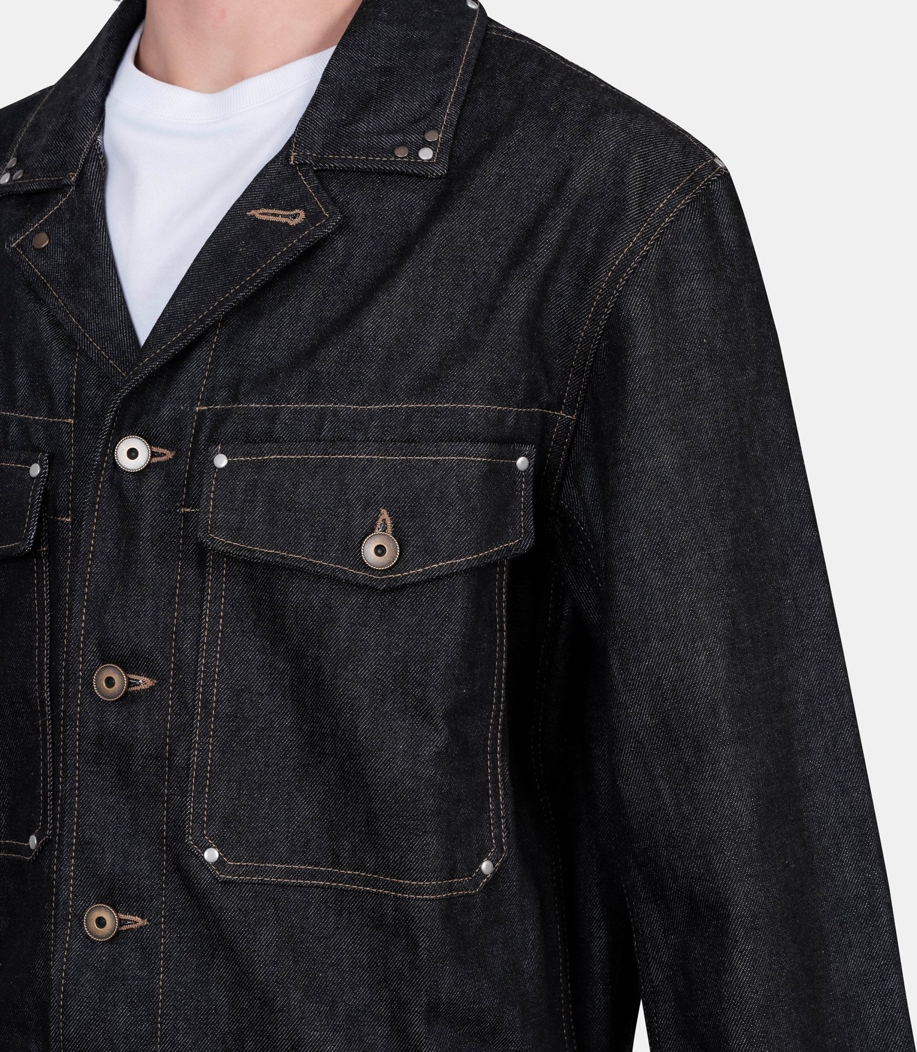 Veste trucker - OW1234-LD1061-BK965-46 - Lemaire