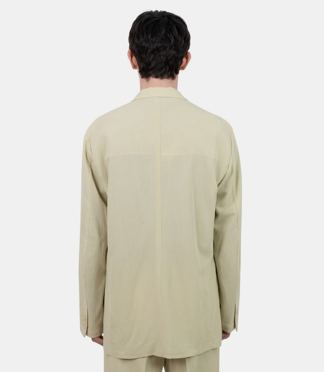 Veste viyella en laine torsadéeA23SJ01WV - IVORYYELLOW - SS23 - 3Auralee
