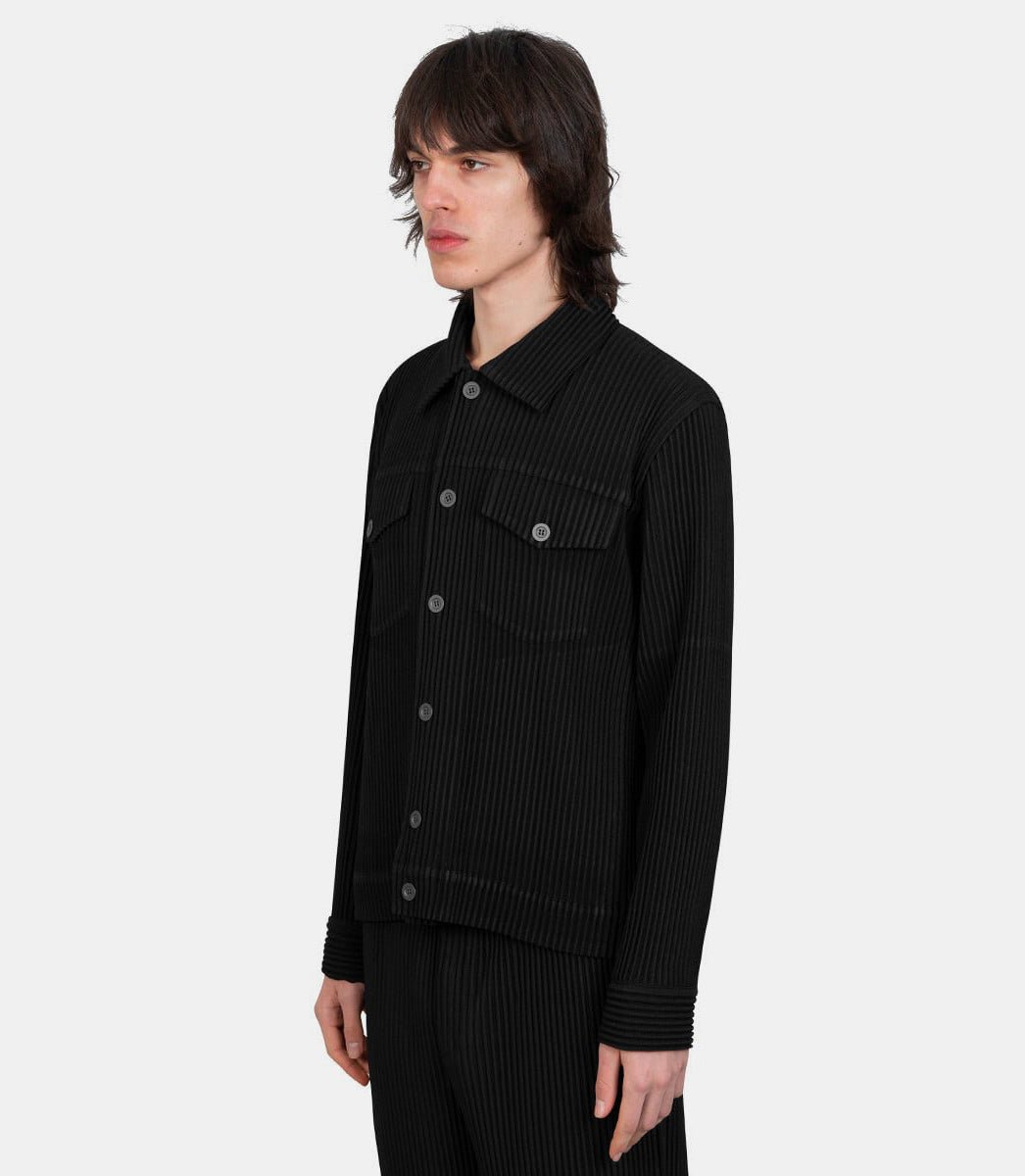Wool Like Light Jacket - Men's Pleated Issey Miyake - Family 3.0