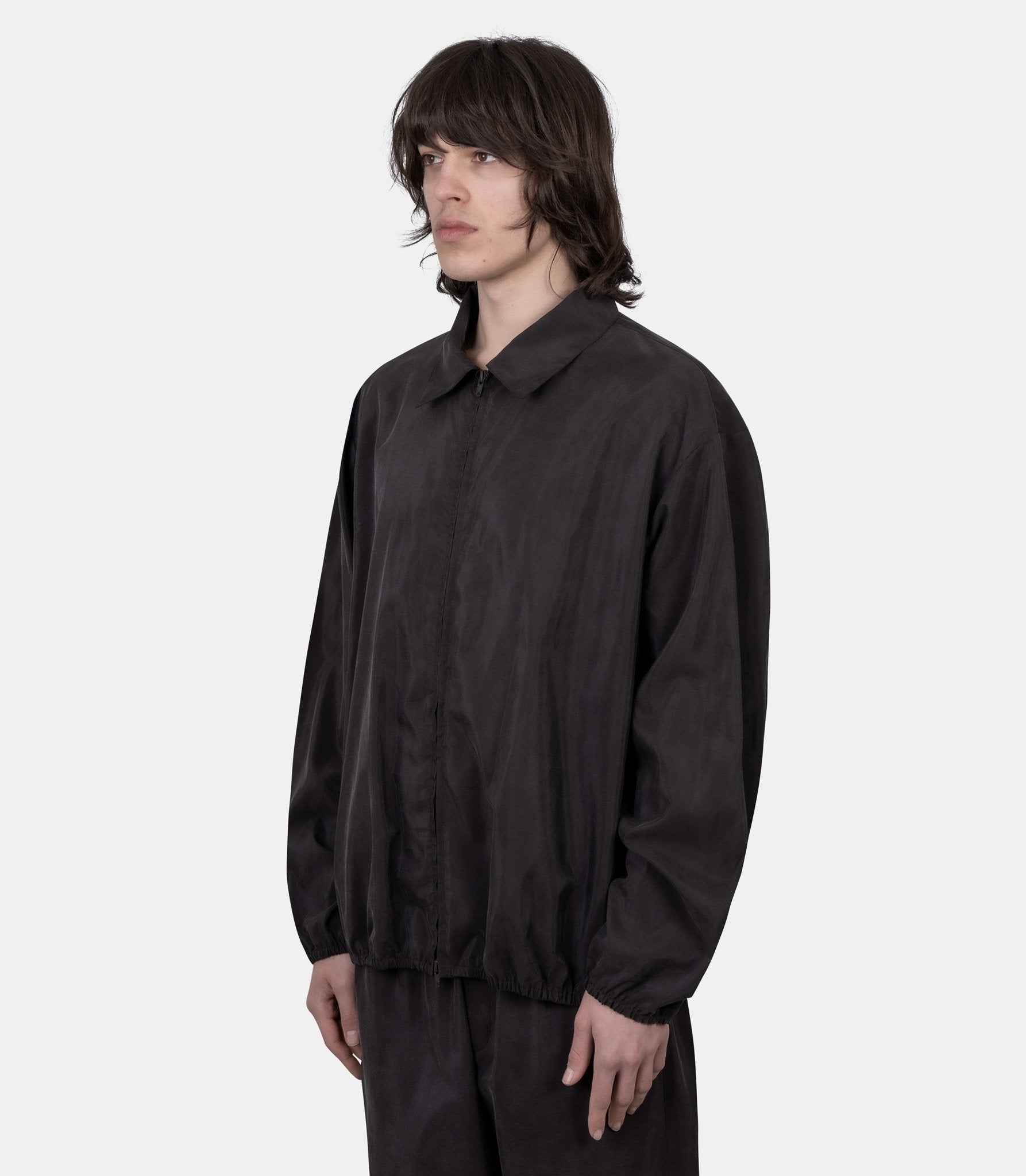 Veste zippée à col en nylon - ST.1442-CHARCOALBROWN-S - Ssstein