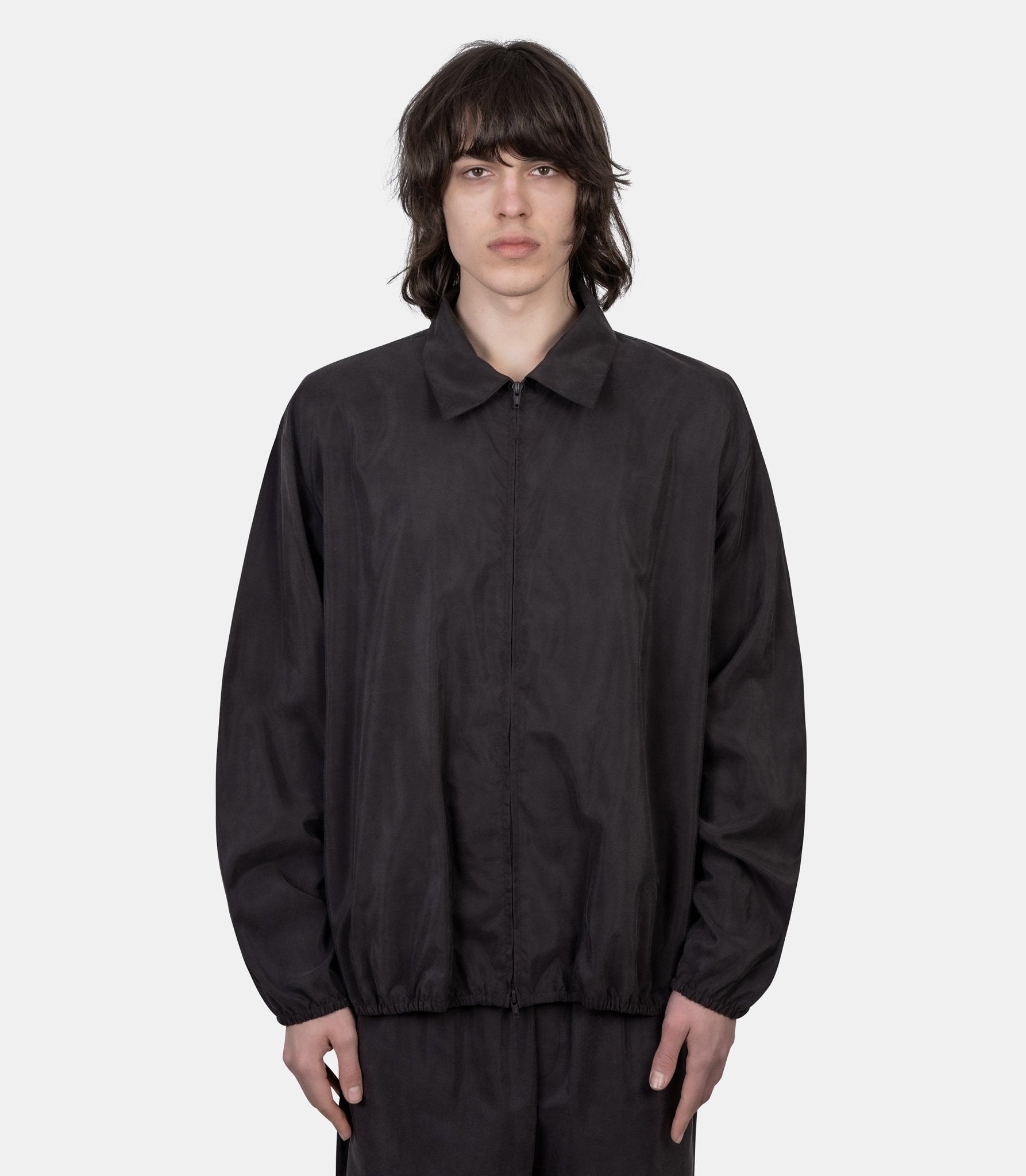 Veste zippée à col en nylon - ST.1442-CHARCOALBROWN-S - Ssstein